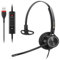 Arama USB Headset with Microphone for PC Laptop, Mono Wired Computer Headphone with Noise Cancelling Mic & In-line Control for Business Home Office Call Center Online Class Skype Zoom