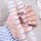 ChicNana Semi Cured Gel Nails Strips, Soft Self-Adhesive Gel Nail Stickers, 20 Stickers French Nail Wraps Nail Gel Strips High Gloss Manicure UV/LED Lamp Required (252-Geometry French)