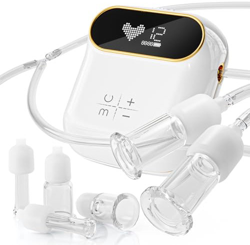 6-teiliges Elektrisches Schröpfen-Set fürs Gesicht aus Glas, 3-in-1 Gua Sha Gesichtsmassage-Werkzeuge für Augen und Nacken, 3 Größen Vakuum-Saugbecher zur Reduzierung von Cellulite und Schwellungen