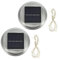 Gadpiparty 2St Crack-Ball-Lampenabdeckung Einmachglas Solarleuchten Außensolar Sonnenlicht Solar-Ersatzteile Ersatzteile für Solarleuchten draussen Komponente Leuchter Rostfreier Stahl
