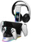 OKESYO Station de charge PS Portal avec contrôleur et support pour casque, station de charge portable PS5 Portal avec indicateur de charge et lumière RVB pour lecteur à distance PS5, chargement