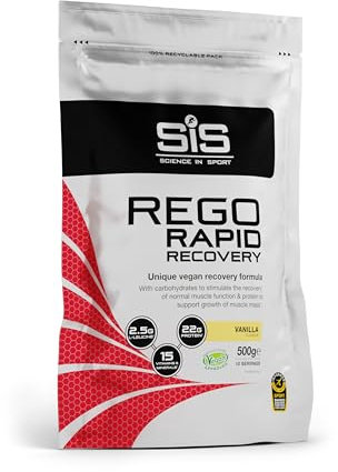 Science in Sport Rego Rapid Recovery Polvere 500g Vaniglia - Polvere per Bevande di Recupero con Carboidrati, Proteine, Elettroliti, Vitamine e Minerali, Supporta un allenamento efficace