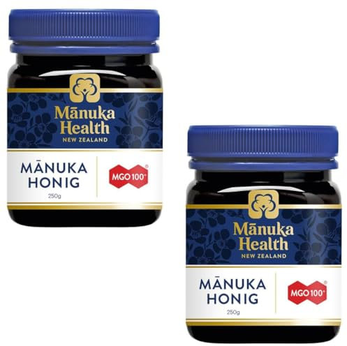 Manuka Health MANUKA HONIG MGO 100+ - Aus der Blüte der Manukapflanze- Doppelpack zum Sparpreis (2x 250 g Manuka Honig)