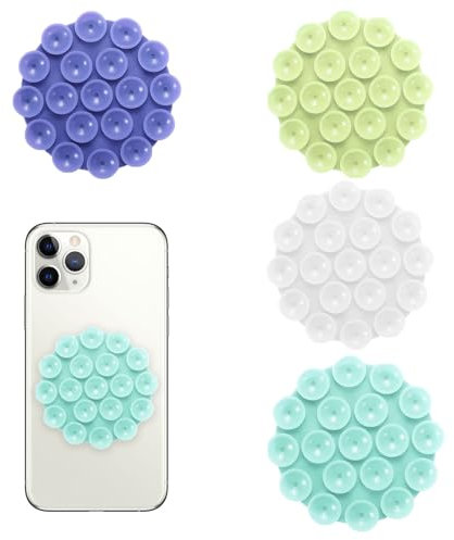 Silikon Handyhalterung,4 Stück Silikon Handyhalterung Saugnapf,Silikon Saugnapf Handy,Auto Saugnapf,Handy saugnapf Halterung,Handyhalter Saugnapf,Silikon Saugnäpfe für Alle Handy-Modelle