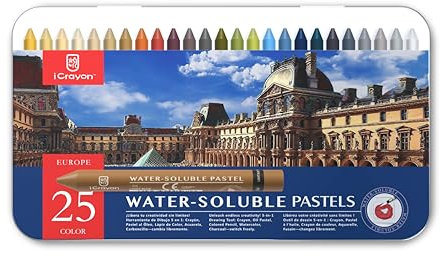 iCrayon Wasserlösliche Pastellkreiden, 25 Farben (Europa)