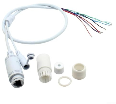 HpLive wetterfestes Kabel für POE-Modul 48V zu 12V für RJ45 IP Kamera - Eingebauter Adapter mit Datenpins für CCTV Netzwerkkamera Installation