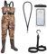 Vivikivi Wathose - Pantaloni da pesca da uomo, impermeabili, in nylon/PVC, con stivali in gomma, traspiranti, per pesca, caccia, lavaggio auto, fattorie, giardini, sport acquatici e attività