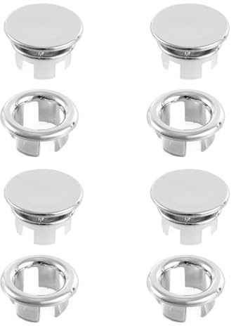 8 Pezzi Tappo Troppo pieno lavandino, Tappo troppo pieno bidet | Lavello Anello Troppopieno Roppopieno Rotondo Coperchio, Foro Del Lavandino Decorativo Bagno Cucina Copertura, Plastica