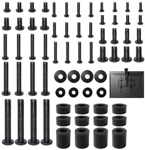 Universal TV Mounting Hardware Kit TV Bracket Screws Up to 80 Inch | Wall Mount Hardware with M4 M5 M6 M8 Bolts Spacers Washers Mounting Screws Kit for TV Wall Bracket Monitor Stand VESA Mount