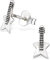 The Rose & Silver Company Women 925 Sterling Silver Guitar Stud Earrings