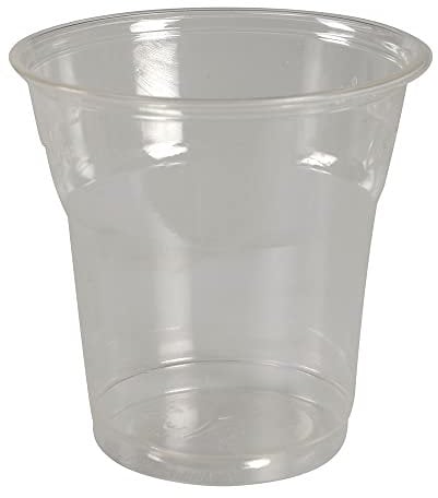 ABENA Gastro-Line Eco-Labelled Plastic Compostable Disposable Party Cups - Clear, 20cl-50PK