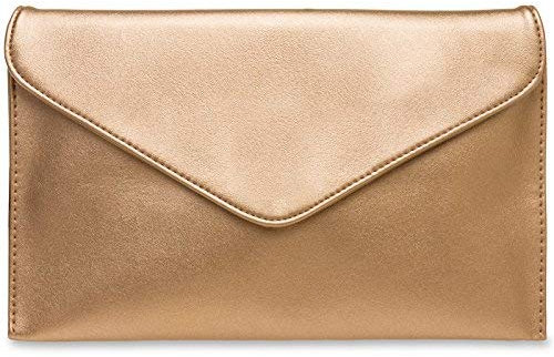 Caspar TA310 Damen Clutch, Farbe:roségold, Accessoires:One Size