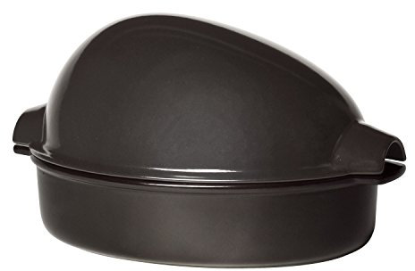 Emile Henry Eh799544 Brique à Rôtir XL Céramique Noir Fusain 41,5 x 27,5 x 21 cm
