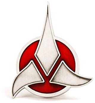 Quantum Mechanix Klingdon Emblem Badge, Rosso, Estándar Unisex niños