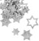 Oblique Unique® 24 Filz Sterne Weihnachtsdeko Tischdeko Weihnachten Deko 3 Motive - Farbe wählbar (Weissgrau)