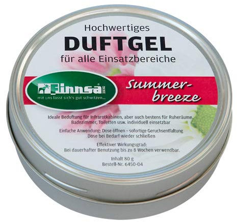 Duftgel für Infrarotkabine - verschiedene Raumdüfte (80g groß) von Finnsa. Auch für Wellness- oder Ruheraum. Angenehmer und langanhaltender Duft (Summerbreeze)