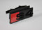 Audi 8W0071805 Schriftzug S4 Clip Tuning Plakette Kühlergrill Black Edition Emblem, schwarz/rot