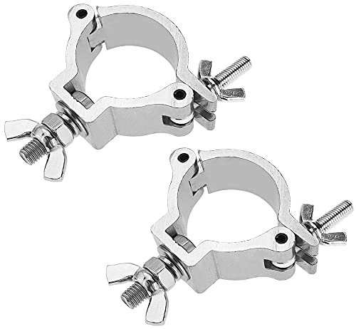 Graplan 2 Pack Aluminum Truss Safety Rope Hanging Device Half Coupler Load 100kg fit Pipe 48-51mm DJ Truss O-Clamp Aluminium Truss Accessories for Moving Head Light,Par Light