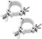 Graplan 2 Pack Aluminum Truss Safety Rope Hanging Device Half Coupler Load 100kg fit Pipe 48-51mm DJ Truss O-Clamp Aluminium Truss Accessories for Moving Head Light,Par Light