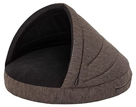 Hundehöhle Hundebett Hundesofa Hundekissen Hundehütte Hundekorb Hundecouch Ruheplatz Haustierbett Hundeliegen Kissen, Braun, R1: 65 x 50 cm