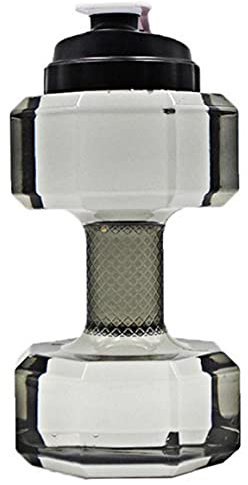 Ruluti Große Kapazität Kunststoff Hantel Wasserflasche Beweglicher Sport 2.2l Hantel Wasserkocher Umweltfreundlich Cup Hantelform Trinkwasser-Flaschen