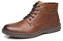 TOP STAKA Men's Boots, Leather Lace Up Winter Shoes for Work, Travel, Business, Casual Shoes (TAN, Numeric_12)