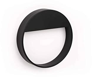Gedotec Möbelgriffe Metall Schwarz matt | 1 Stück - Falttüren-griffe Möbel | BAU | modernes rundes Design | Durchmesser: 90 mm | Schrankgriffe - Schubladengriffe - Küchengriffe - Türgriffe - Türknauf