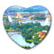 Schweden Stockholm Kühlschrankmagnet Kühlschrankaufkleber Kollektion Dekorativer Magnet Reise-Souvenir Herzform Kristallglas