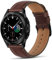 Tasikar Leather Bands Compatible with Samsung Galaxy Watch 7/6/5/4 Band/6 Classic 43mm 47mm/5 Pro, Genuine Leather Strap for Galaxy 4 Classic/3, Dark Brown