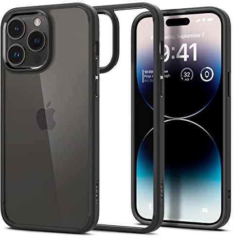 Spigen Ultra Hybrid Case Compatible with iPhone 14 Pro - Matte Black