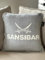 Sansibar Jacquard Kissenhülle Doubleface, wärmend und flauschig-weich, Dekokissen aus Baumwollgemisch, 50x50 cm (Silber)