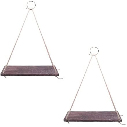Nacnic Set mit 2 dreieckigen Wandregalen zum Aufhängen, schwebendes Regal, für Wohnzimmer, Büro, Holzregale für Aufbewahrung und Innendekoration, dunkles Holz, groß