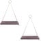 Nacnic Set mit 2 dreieckigen Wandregalen zum Aufhängen, schwebendes Regal, für Wohnzimmer, Büro, Holzregale für Aufbewahrung und Innendekoration, dunkles Holz, groß