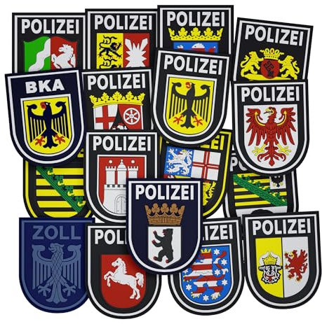 Patch Force - Polizei Patch (farbig) Polizei Hessen - Als Abzeichen für Polizeiuniform, Schutzweste, Einsatztasche, Jacke oder Rucksack - 3D rubber klett patch