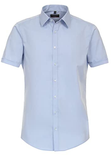 Redmond Businesshemd Kurzarm Uni Slim Fit 10 blau M