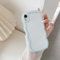 UEEBAI Case for iPhone XR Phone Case, Clear Cute Simple Wave Frame Curvy Slim Fit Shockproof Protective Phone Bumper Cover Translucent Soft Pretty Anti-Scratch TPU Case - Baby Blue