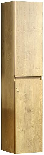 Alpenberger Hochschrank Badezimmerschrank Hängend | Badschrank Schmal | WC Schrank Badezimmermöbel | Mehrzweckschrank 35 cm B Schrank 30cm Tief | Badezimmerschränke Badregal