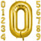 OFFCUP Zahlen Luftballon Gold, Jumbo Folienballon Zahl 0, 40 Zoll Helium Ballons Geburtstag zahlen Luftballon Geburtstagsdeko Jubiläumsparty Dekoration