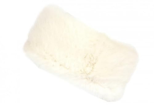 Bandeau Fourrure Blanche Cache Oreille Headband Classe Macha - Taille unique - Blanc