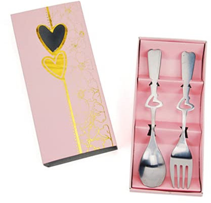 PRETYZOOM 2stück Edelstahl Besteck Set Mit Löffel Und Gabel Für Küche Und Outdoor Nutzung Praktisches Und Schönes Utensilien-set Aus Edelstahl Für Reisen Und Picknicks