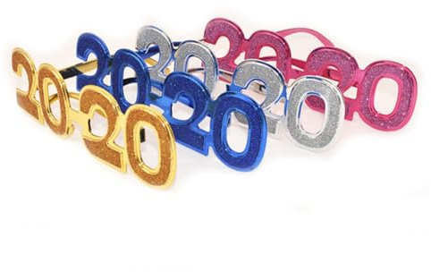 Warmhm 2 Stück 2020 kinder ferngläser kinderferngläser hochzeitsgläser Neujahrsparty-Brille lustig Geschenke Sonnenbrille Anzahl Foto Requisiten für 2020 Partybedarf 2020 Kleidung Zubehör