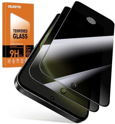 Oelrstfe Protector Pantalla de Privacidad para Samsung Galaxy S23 Ultra Cristal Templado Anti Espía Protectora Vidrio Película Dureza 9H Anti-arañazo Sin Burbujas Privacy Screen Protector,2 Piezas