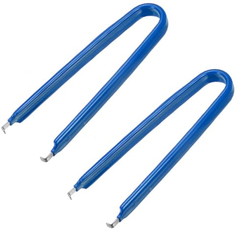 QUARKZMAN IC Puller Chip Extractor aus Edelstahl mit isoliertem Vinylgriff, blau, 2er Pack