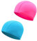 2 Pcs Cuffia da Nuoto Unisex per Donne e Uomini - Elastica in Tessuto per Adulti (Blu + Rosa)