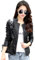 Alloaone Damen Echtlederjacke Schaffell Oberbekleidung Damen Echtlederjacke black M