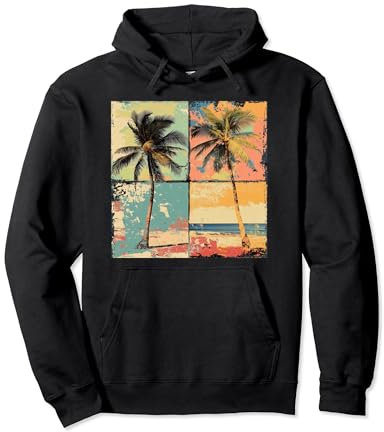 Tropische Palmen, stilvolles abstraktes Kunstdesign Pullover Hoodie