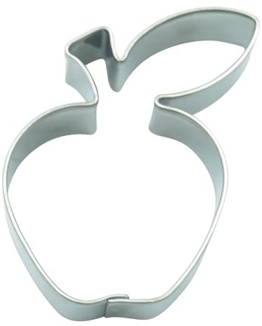 BekkiB - Ausstecher Apfel - ca. 4,5 x 3,6 cm - Spülmaschinengeeignete Apfel-Ausstechform aus Edelstahl - Zum Backen von Plätzchen - 7849