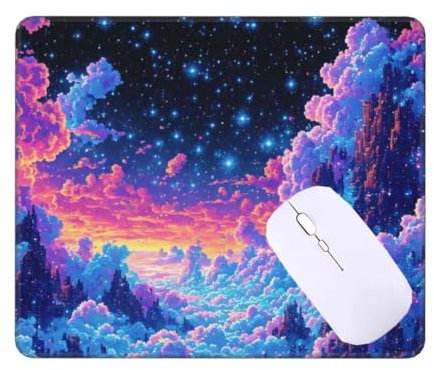 Tapis de Souris Gamer 90 x 60 cm Tapis de Souris Nuages de couleur Tapis Souris Gaming Accessoire, avec Bord Cousu et Base en Caoutchouc Antidérapante, Surface Spéciale Texturée Résistant à Usure T780