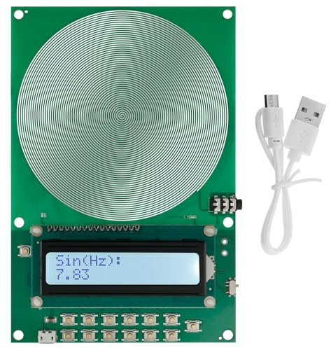 Generatore di risonanza Schumann, 7,83 Hz, 0,1 ~ 30000 Hz, generatore di onde sinusoidale Schumann, 15 x 10 x 1,5 cm, USB, generatore di frequenza di guarigione Schumann per camera da letto, ufficio