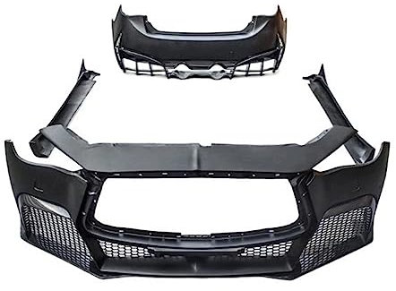 LOHBJCD Kit de carrosserie Complet en Fibre de Verre de Style P Black S Compatible avec Infiniti Q60 17-22 Capot Avant Pare-Chocs arrière Jupes latérales diffuseur de Spoiler